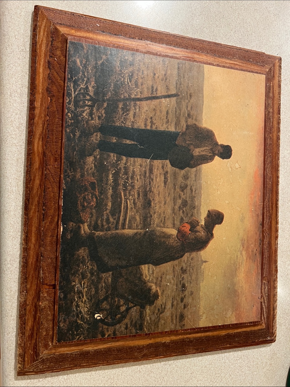 Vintage Early American Folk Art “The Angelus”